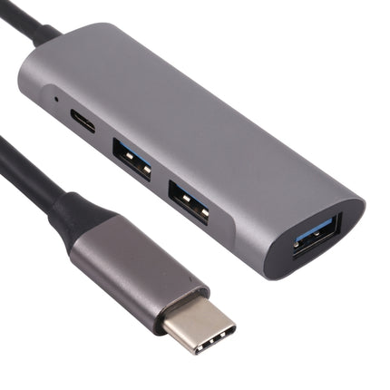 T-811 4 in 1 USB-C / Type-C to 3 USB 3.0 + USB-C / Type-C Ports HUB Docking Station, T-811