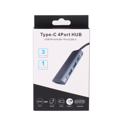 T-811 4 in 1 USB-C / Type-C to 3 USB 3.0 + USB-C / Type-C Ports HUB Docking Station, T-811