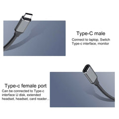 USB-C / Type-C Male to USB-C / Type-C Female Adapter Cable, Cable Length: 50cm, 50cm