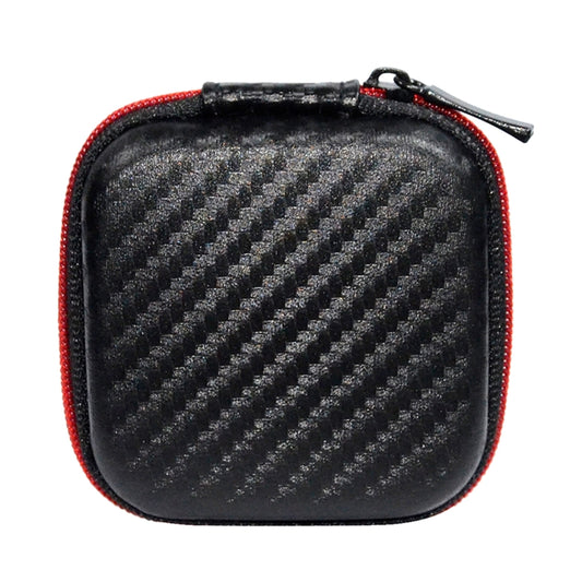 KZ Data Wire Charger Earphone Portable Carbon Fibre Texture Receiving Case, Square