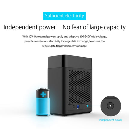 ORICO DS200U3 3.5 inch 2 Bay Magnetic-type USB 3.0 Hard Drive Enclosure with Blue LED Indicator, USB 3.0