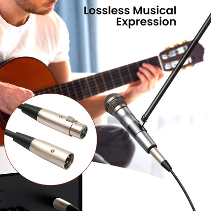 5m 3-Pin XLR Male to XLR Female MIC Shielded Cable Microphone Audio Cord, Length: 5m