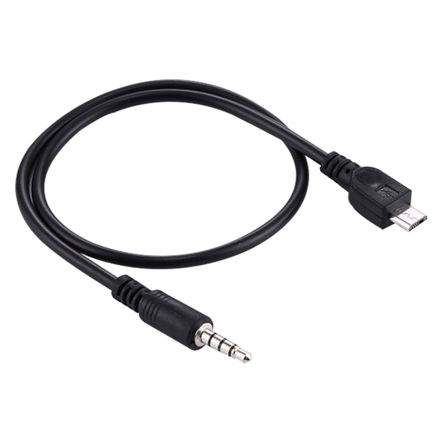 3.5mm Male to Micro USB Male Audio AUX Cable, Length: about 40cm, Micro USB 40cm