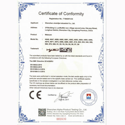 HXSJ S4 1080P Adjustable 180 Degree HD Manual Focus Video Webcam PC Camera with Microphone