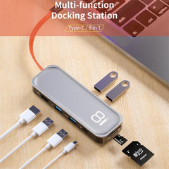 ROCK TR03 8 In 1 Type-C / USB-C to HDMI Multifunctional Extension HUB Adapter, TR03