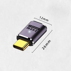 240W USB-C/Type-C Female to USB-C/Type-C Male 40Gbps Straight Adapter with Light, Straight Adapter