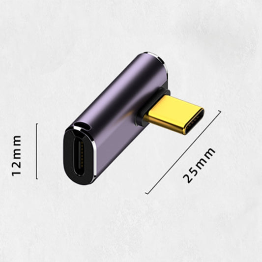 240W USB-C/Type-C Female to USB-C/Type-C Male 40Gbps Medium Bend Adapter with Light, Medium Bend Adapter