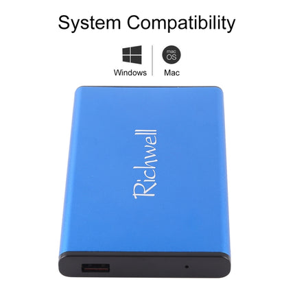 Richwell SATA R2-SATA-160GB 160GB 2.5 inch USB3.0 Super Speed Interface Mobile Hard Disk Drive, 160GB