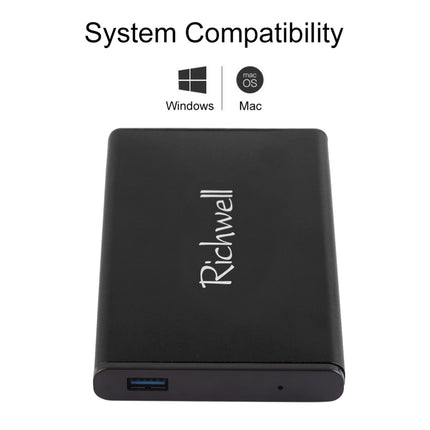 Richwell SATA R2-SATA-500GB 500GB 2.5 inch USB3.0 Super Speed Interface Mobile Hard Disk Drive, 500GB