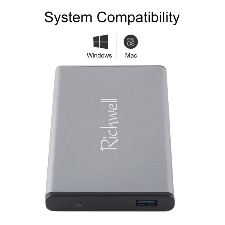 Richwell SATA R2-SATA-500GB 500GB 2.5 inch USB3.0 Super Speed Interface Mobile Hard Disk Drive