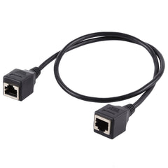 RJ45 Female to Female Ethernet LAN Network Extension Cable Cord, Cable Length: 60cm, 60cm