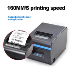 Impresora térmica de recibos automática Xprinter N160II con interfaz USB+WIFI de 80 mm y 160 mm/s, enchufe para Reino Unido, interfaz USB+WIFI, enchufe para UE, interfaz USB+WIFI, enchufe para Reino Unido, interfaz USB+WIFI, enchufe para EE. UU.