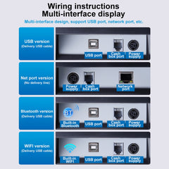 Impresora térmica de recibos automática Xprinter N160II con interfaz USB+WIFI de 80 mm y 160 mm/s, enchufe para Reino Unido, interfaz USB+WIFI, enchufe para UE, interfaz USB+WIFI, enchufe para Reino Unido, interfaz USB+WIFI, enchufe para EE. UU.