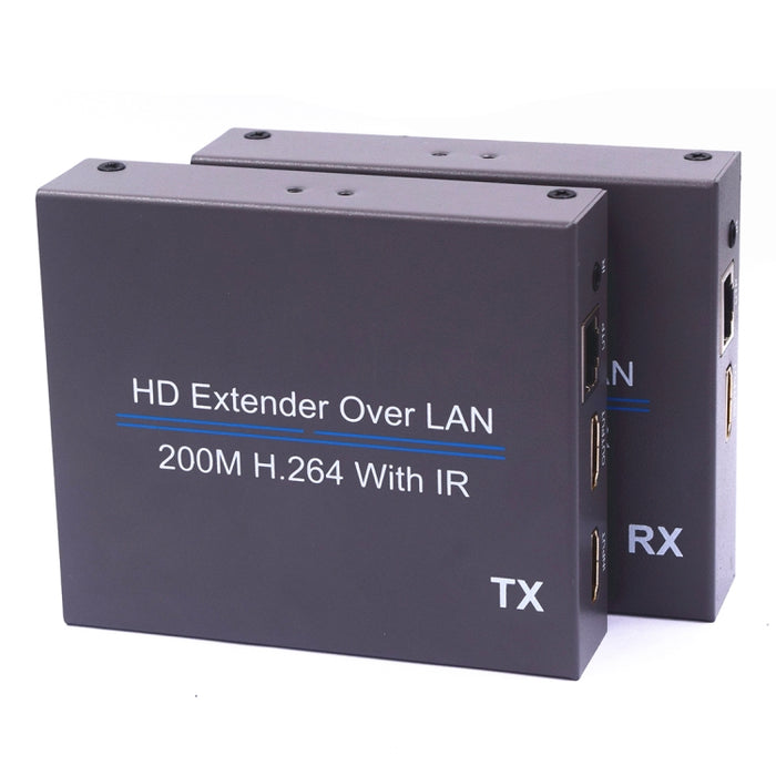 NK-E200IR 200m Over LAN HDMI H.264 HD (Transmitter + Receiver) Extender with IR, 200m