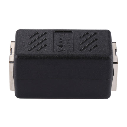 Crystal Network Straight Through Head-line Connector Pair Terminal Female to Double Head RJ45 Interface Extension Device, 2 Ports