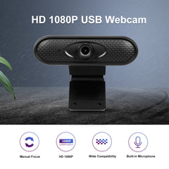 HD 1080P USB Camera WebCam with Microphone, 1080P