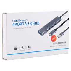 3019 4 x USB 3.0 to USB 3.0 Aluminum Alloy HUB Adapter with LED Indicator