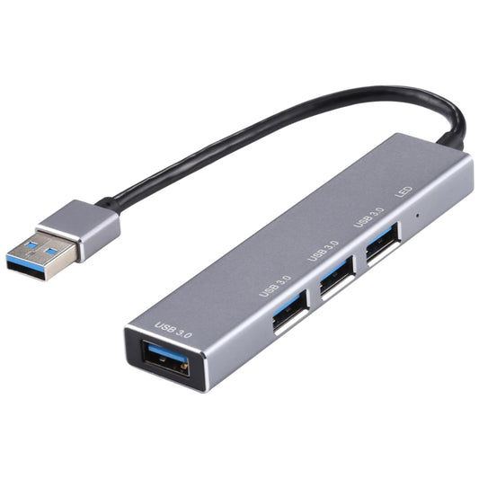 3019 4 x USB 3.0 to USB 3.0 Aluminum Alloy HUB Adapter with LED Indicator