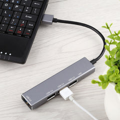 3019 4 x USB 3.0 to USB 3.0 Aluminum Alloy HUB Adapter with LED Indicator