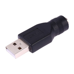 USB Male to 5.5 x 2.1mm Female Plug Adapter Connector, USB Male to 5.5 x 2.1mm