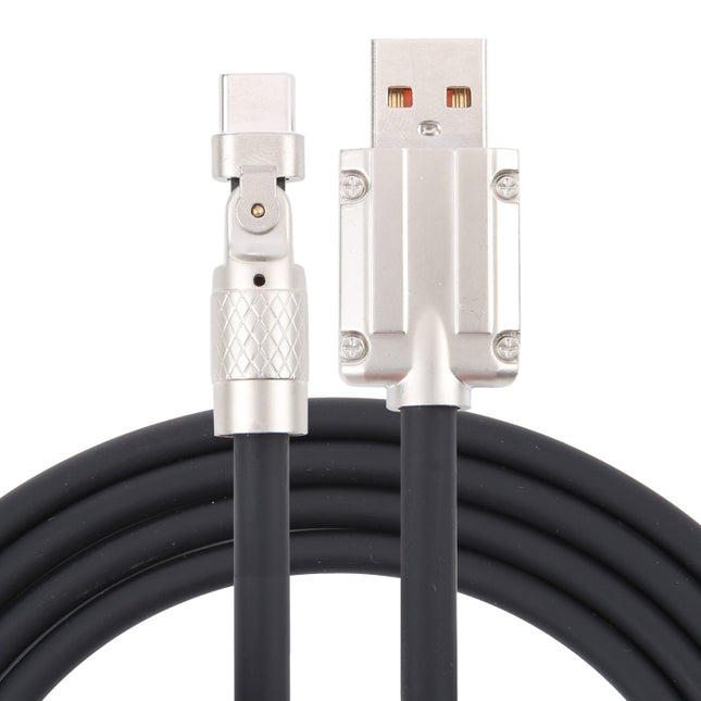 Mech Series 6A 120W USB to Type-C 180-degree Metal Plug Fast Charging Cable, Length: 1.2m
