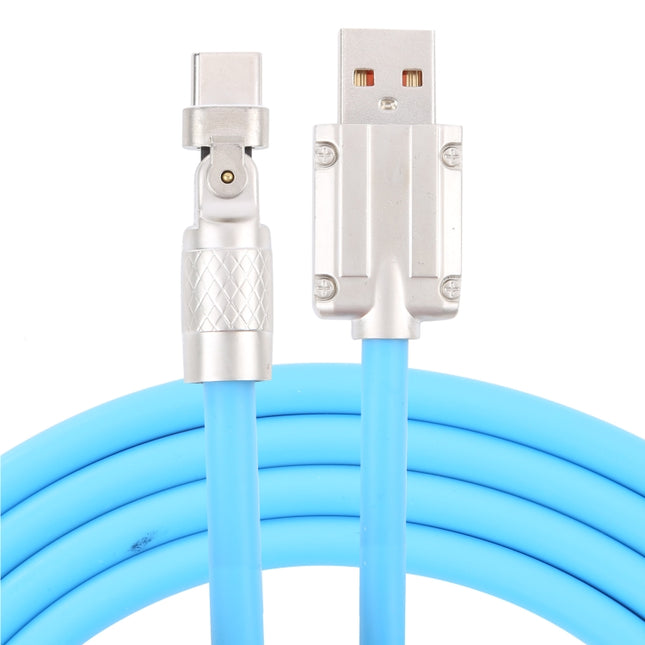 Mech Series 6A 120W USB to Type-C 180-degree Metal Plug Fast Charging Cable, Length: 1.2m, 1.2m Type-C, 1.2m 180-degree Type-C