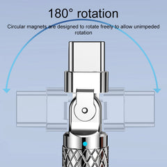 Mech Series 6A 120W USB to Type-C 180-degree Metal Plug Fast Charging Cable, Length: 1.8m