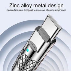 Mech Series 6A 120W USB to USB-C / Type-C Metal Plug Silicone Fast Charging Data Cable, Length: 1.2m