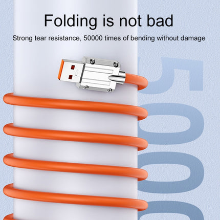 Mech Series 6A 120W USB to USB-C / Type-C Metal Plug Silicone Fast Charging Data Cable, Length: 1.2m