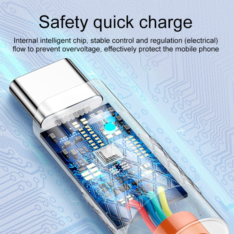 Mech Series 6A 120W USB to USB-C / Type-C Metal Plug Silicone Fast Charging Data Cable, Length: 1.2m