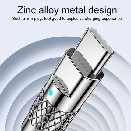 Mech Series 6A 120W USB to USB-C / Type-C Metal Plug Silicone Fast Charging Data Cable, Length: 1.8m