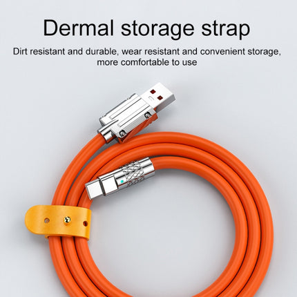 Mech Series 6A 120W USB to USB-C / Type-C Metal Plug Silicone Fast Charging Data Cable, Length: 1.8m