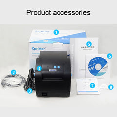Xprinter XP-365B USB Port Thermal Automatic Calibration Barcode Printer, XP-365B
