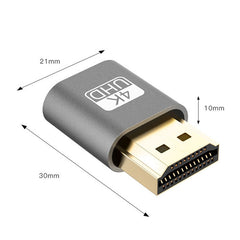 VGA Virtual Display Adapter HDMI 1.4 DDC EDID Dummy Plug Headless Display Emulator, Pink, Grey, Gold, Red, Silver