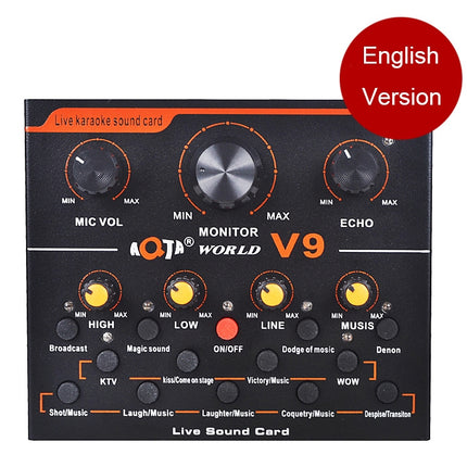 V9 Live Broadcasting Equipment Webcast Entertainment Streamer Sound Card