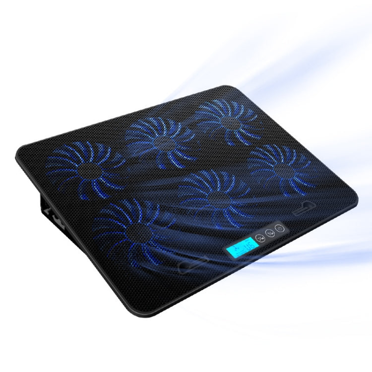 ICE COOREL Notebook Computer Base Speed Control Silent Six-fan Cooling Holder Cooling Rack, Style: Flagship, Style: Flagship