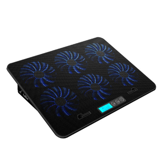 ICE COOREL Notebook Computer Base Speed Control Silent Six-fan Cooling Holder Cooling Rack, Style: Flagship, Style: Flagship