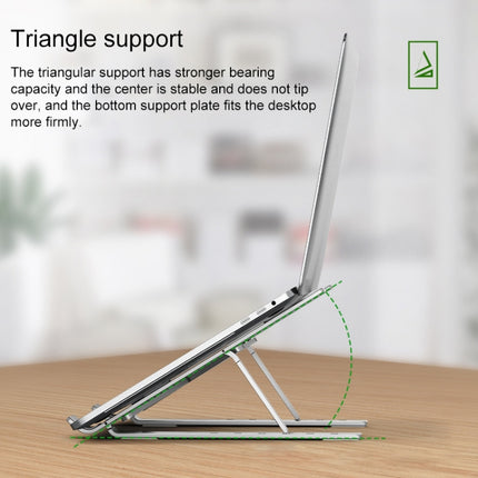 Portable Adjustable Laptop Stand Desktop Lifting Height Increase Rack Folding Heat Dissipation Holder, Style: Fan, Style: Fan