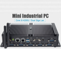 HYSTOU K4 Windows 10 or Linux System Mini ITX PC, Intel Core i5-4200U 2 Core 4 Threads up to 1.60-2.60GHz, Support mSATA, WiFi, 4GB RAM DDR3 + 64GB SSD, 4GB RAM DDR3 + 64GB SSD