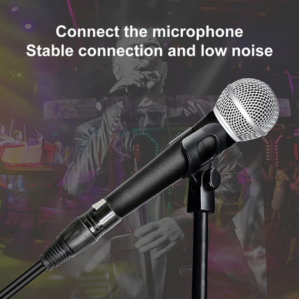 30cm Metal Head 3 Pin XLR CANNON Female to 2 RCA Male Audio Connector Adapter Cable for Microphone / Audio Equipment, 2 RCA Male