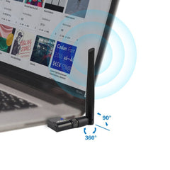 EDUP EP-AC1635 600Mbps Dual Band Wireless 11AC USB Ethernet Adapter 2dBi Antenna for Laptop / PC, EP-AC1635