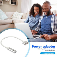 5 Pin MagSafe 2 (T-Shaped) to USB-C / Type-C PD Charge Adapter, Type-C to MagSafe 2