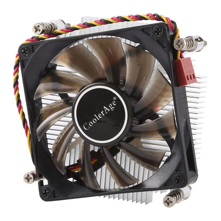 CoolerAge 1155-1U DC 12V 2000PRM 30.5cfm Copper Core Heatsink Hydraulic Bearing Cooling Fan CPU Cooling Fan for Intel 1150 1156 1151, 1155-1U Copper Core