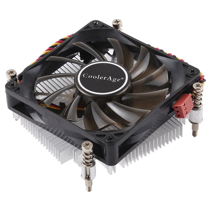 CoolerAge 1155-1U DC 12V 2000PRM 30.5cfm Copper Core Heatsink Hydraulic Bearing Cooling Fan CPU Cooling Fan for Intel 1150 1156 1151, 1155-1U Copper Core