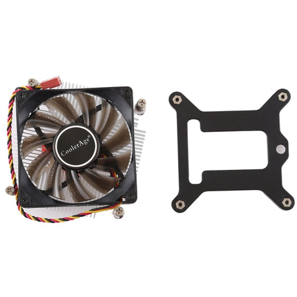 CoolerAge 1155-1U DC 12V 2000PRM 30.5cfm Copper Core Heatsink Hydraulic Bearing Cooling Fan CPU Cooling Fan for Intel 1150 1156 1151, 1155-1U Copper Core