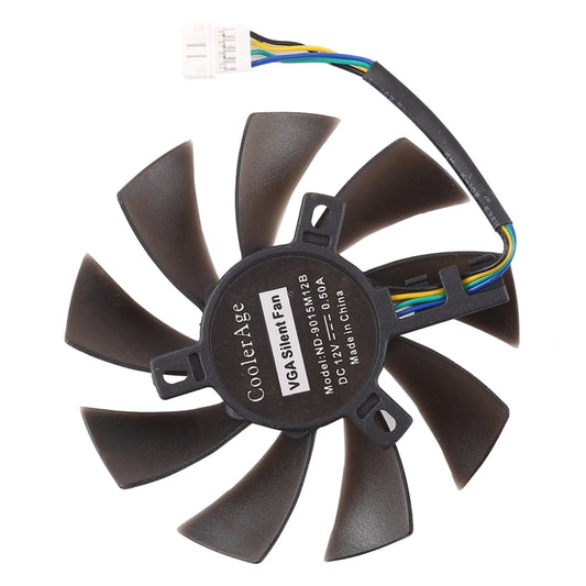 T129215SU 4 Pin Two Ball-Bearing Replace Cooling Fan for MSI Gigabyte GTX 1060 RX 480 460 570 580 R9 290X RX 550 Card Cooler Fan, Diameter: 85mm, 4 Pin Male