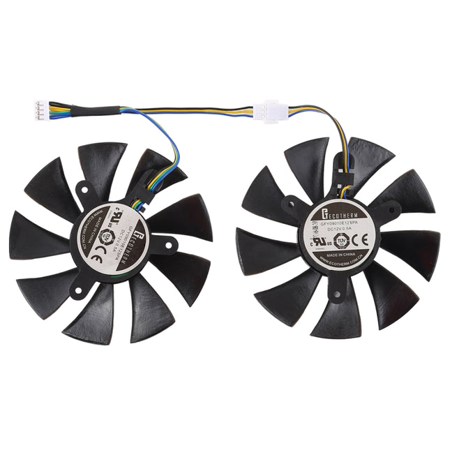 DC 12V 0.5A 4 Pin Female Original Desktop Computer Radiator Cooling Fan CPU Cooling Fan, Diameter: 8.5mm, Pairs, 0.5A Diameter: 8.5mm(Original)