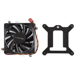 CoolAge 1155-1U DC 12V 2000PRM 30.5cfm Aluminum Heatsink Hydraulic Bearing Cooling Fan CPU Cooling Fan for Intel 1150 1156 1151, 1155-1U Aluminum