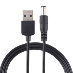 3A USB to 5.5 x 2.1mm DC Power Plug Cable, Length: 1m, USB to DC 5.5x2.1mm