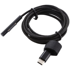 USB-C / Type-C to 6 Pin Nylon Male Power Cable for Microsoft Surface Pro 3 / 4 / 5 / 6 Laptop Adapter, Cable Length: 1.5m, for Microsoft Surface Pro 3 / 4 / 5 / 6